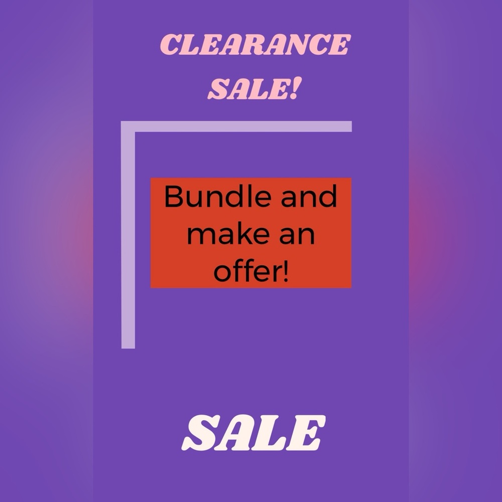 CLEARANCE SALE!